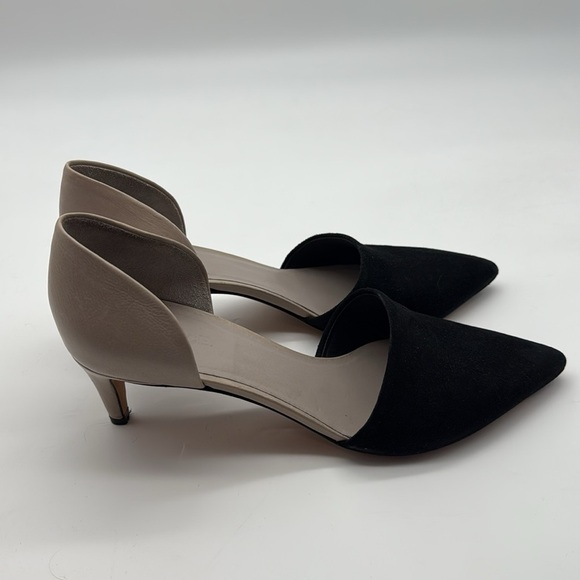 Vince Black and Tan color blocked Heels with Pointed Toe - Picture 6 of 8